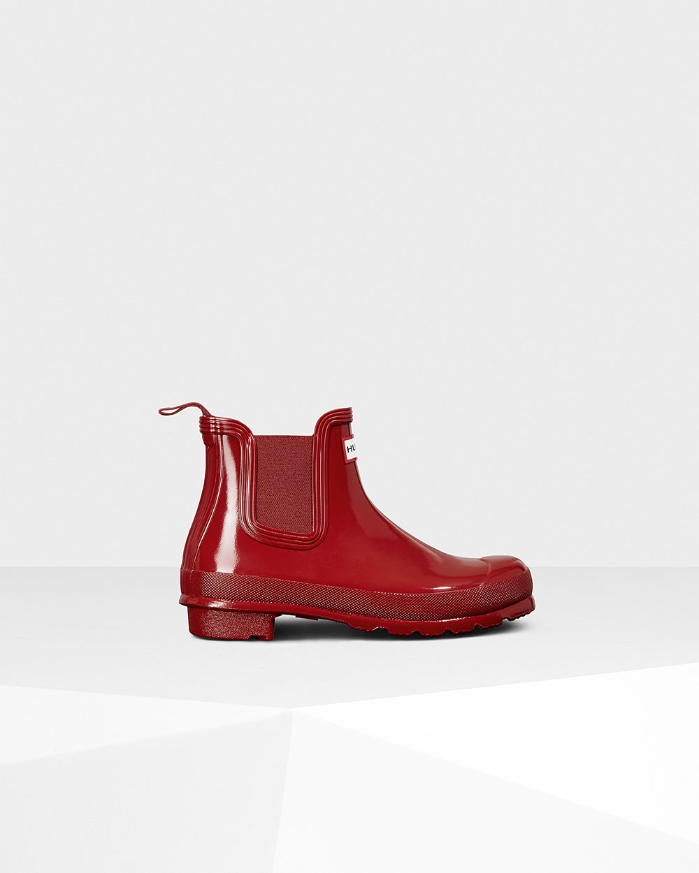 Chelsea Boots Dames - Hunter Original Gloss - Rood - 96TWMLEQU